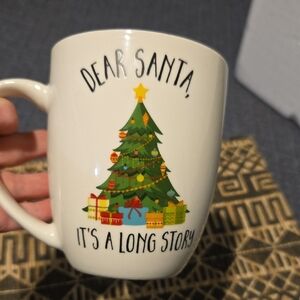 Croton Holiday Mug - Bone China-White with Christmas Tree Design